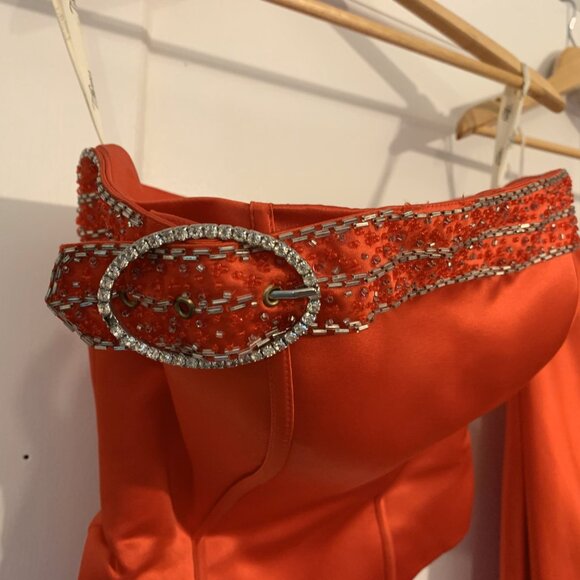 Grad Dress, Size 6, Light Red / Reddish-Orange, Tiffany Designs - Picture 6 of 9